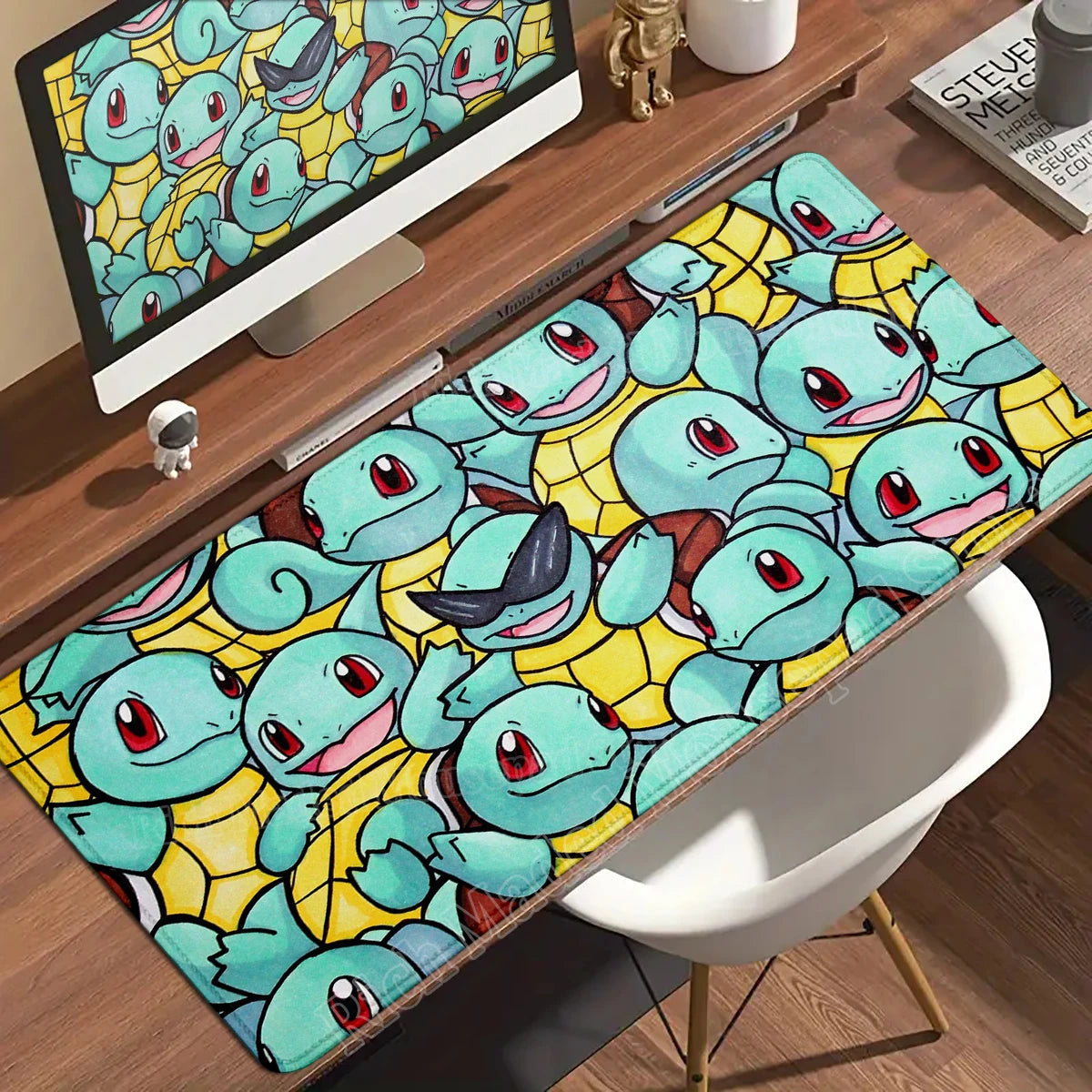 HD Gaming Keyboard Rug Laptop Japan Cool Anime Mouse Pad XXL P-pokemon Desk Mat PC Squirtles Gamer Cabinet Extended Mousepad Rug