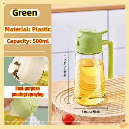 200/300/500ml Oil Spray Bottle BBQ Cooking Olive Oil Sprayer Plastic Baking Oil Spray Empty Bottle Vinegar Bottle Or  Oil brush