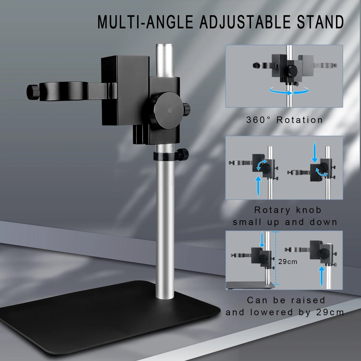 YIZHAN 130X Lens C-mount Digital Microscope for Electronics 4K 1080P HD Industrial Cameras 60MP 48MP HDMI USB VGA Repair Tools