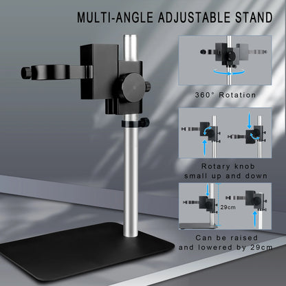 YIZHAN 130X Lens C-mount Digital Microscope for Electronics 4K 1080P HD Industrial Cameras 60MP 48MP HDMI USB VGA Repair Tools