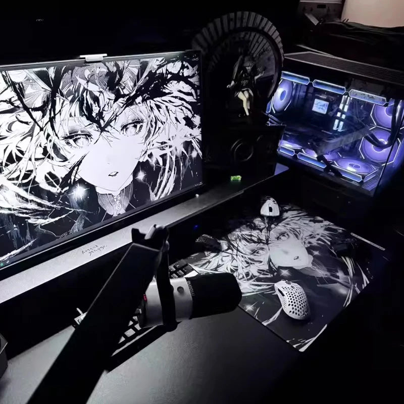 Wallhack Sp-005 Awake Sora Glass Mouse Pad 450x400MM Large Size E-sports Gaming Desk Pad Photovoltaic Glass Mouse Pad Customized