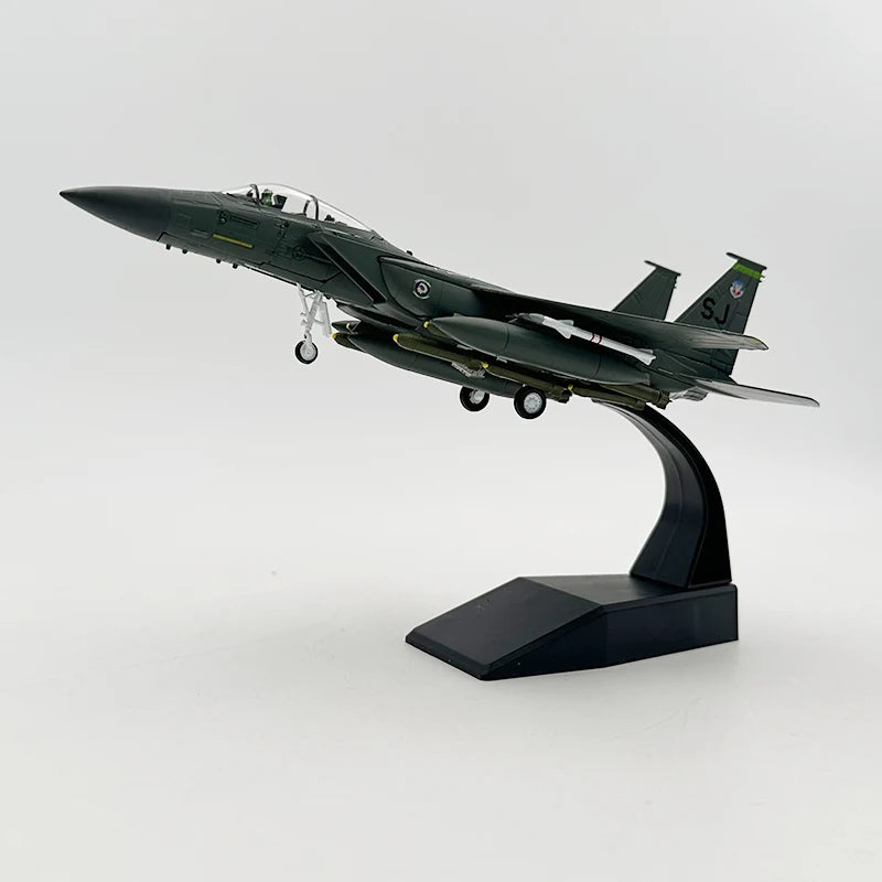 1/100 Scale Model Toy F-15E F15E F15 F-15 Strike Eagle Fighter USAF Diecast Metal Plane Model Toy For Collection-Gulf Version
