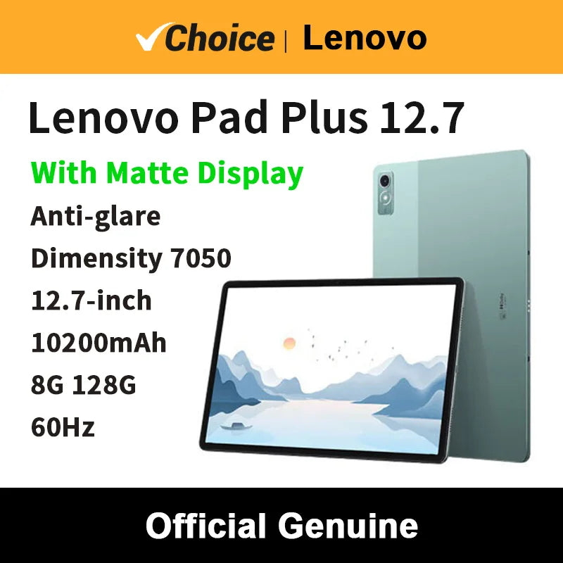 Global Rom Lenovo Xiaoxin Pad Plus 12.7" TB372FC Matte Display Natural Light Anti-Glare 60Hz Comfortable Visual Android Tablet
