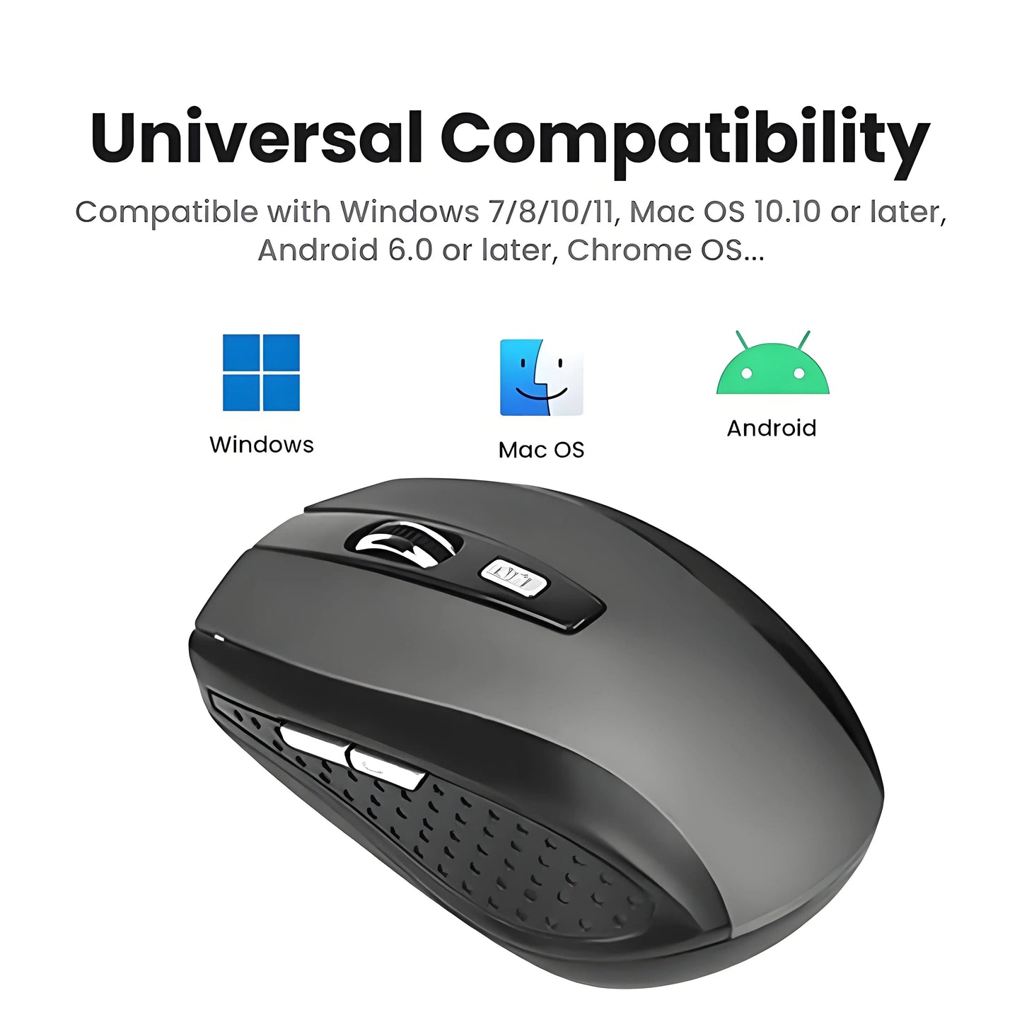 Wireless Mouse 2.4G Silent Mouse USB Portable Office Mouse Mobile Optical Mouse Adjustable 1600DPI Mouse for Notebook PC Laptop