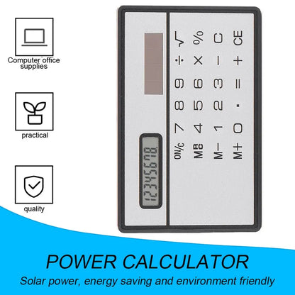 with Touch Screen Credit Card Design Mini Size Portable Slim Computer Solar 8 Digit Calculator Slim Solar Calculator