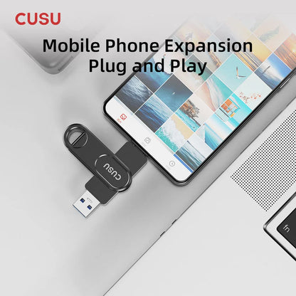 CUSU USB 3.2 Solid State Pen Drive 128GB 256GB 512GB 520MB/s Type C USB Flash Drive Free Shipping Item for Laptop Phone