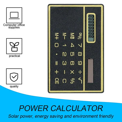 with Touch Screen Credit Card Design Mini Size Portable Slim Computer Solar 8 Digit Calculator Slim Solar Calculator