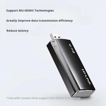 TP-LINK WiFi 6 AX3000 Dual-Band Wireless USB Network Card, Compatible with Windows 11/10, TL-XDN9000