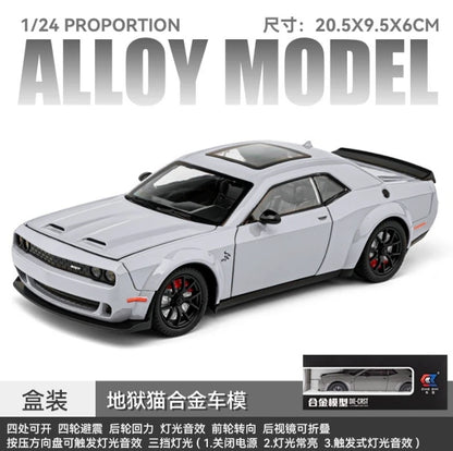 1:24 Dodge Challenger SRT Hellcat Redeye Super Muscle Car Alloy Metal Diecast Car Model Collecting Hobby Decorative Gift Friend