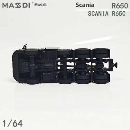 New In Stock Mesdi 1:64 Scania R650 Civilian Trailer Transport Vehicle Alloy Small Model Miniature Diecast Scania Custom Toy Gif