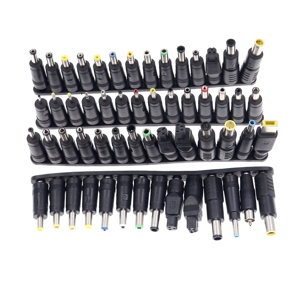 56pcs Universal Laptop AC DC Jack Power Supply Adapter Connector Plug for Lenovo Acer Toshiba HP Dell Notebook Cable Cord