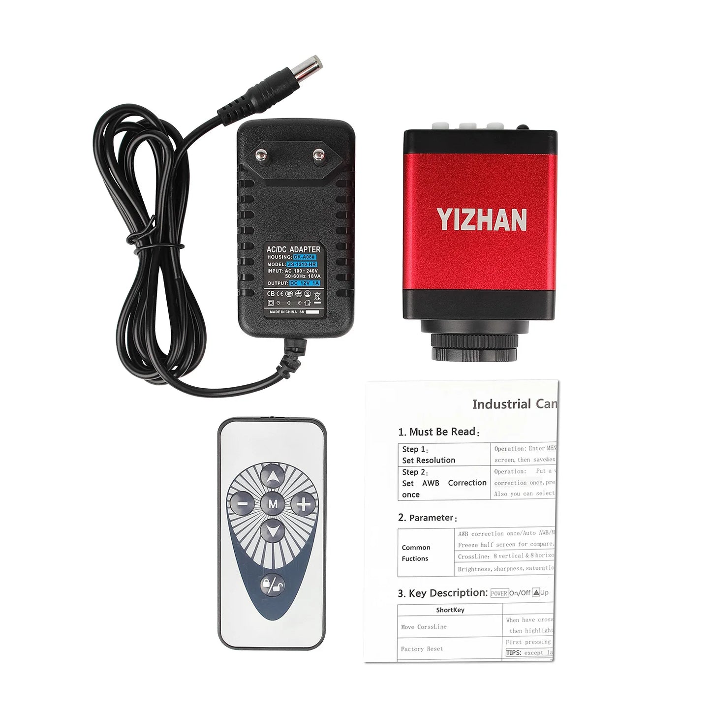 YIZHAN 130X Lens C-mount Digital Microscope for Electronics 4K 1080P HD Industrial Cameras 60MP 48MP HDMI USB VGA Repair Tools