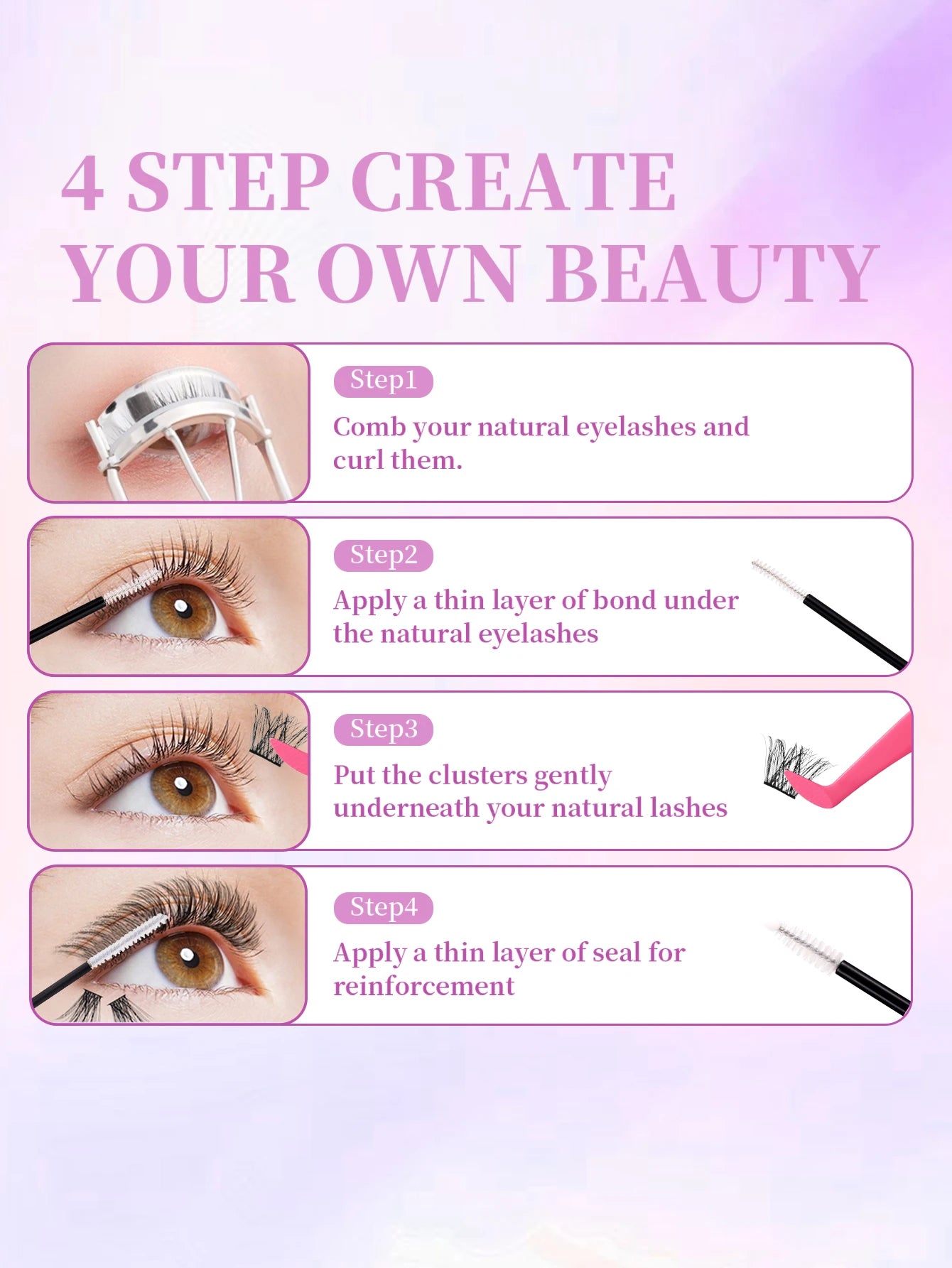 Eyelash Glue and Seal for Eyelash Clusters Strong Fixed Eyelash Glue Lasting Eyelash Glue Eyelash Extension tool