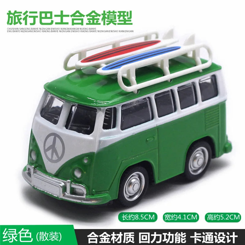 Cute Diecast Alloy Metal Car Bus Motor Tricycle Motorcycle Taxi Model Toy Children Birthday Gift
