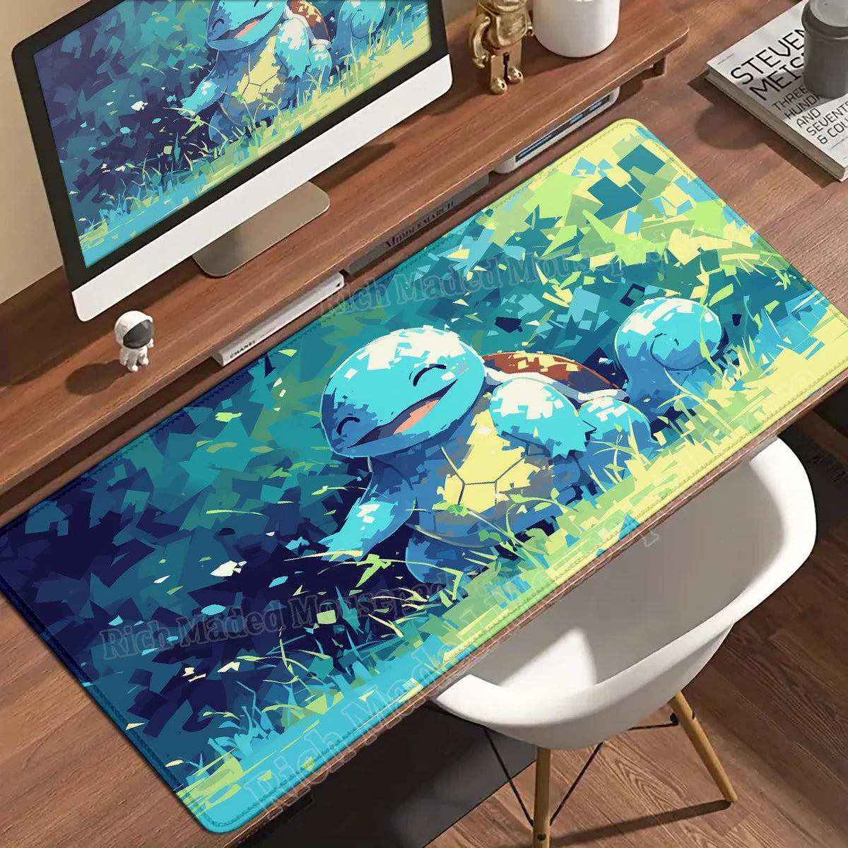 HD Gaming Keyboard Rug Laptop Japan Cool Anime Mouse Pad XXL P-pokemon Desk Mat PC Squirtles Gamer Cabinet Extended Mousepad Rug