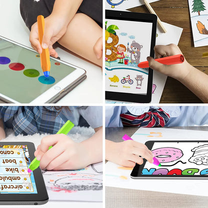 Universal Pencil Stylus For Kids Anti-slip Silicone Smooth Tablet Touch Screen Capacitive Pen Drawing