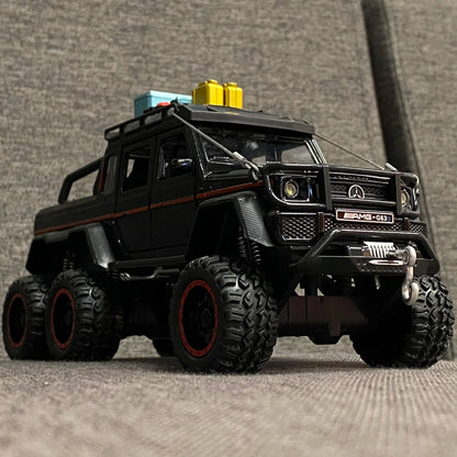 1:24 Benz G63 6*6 Adventure Edition Off Road SUV Alloy Metal Diecast Model Car Indoor Simulation Ornaments Birthday Gifts Friend