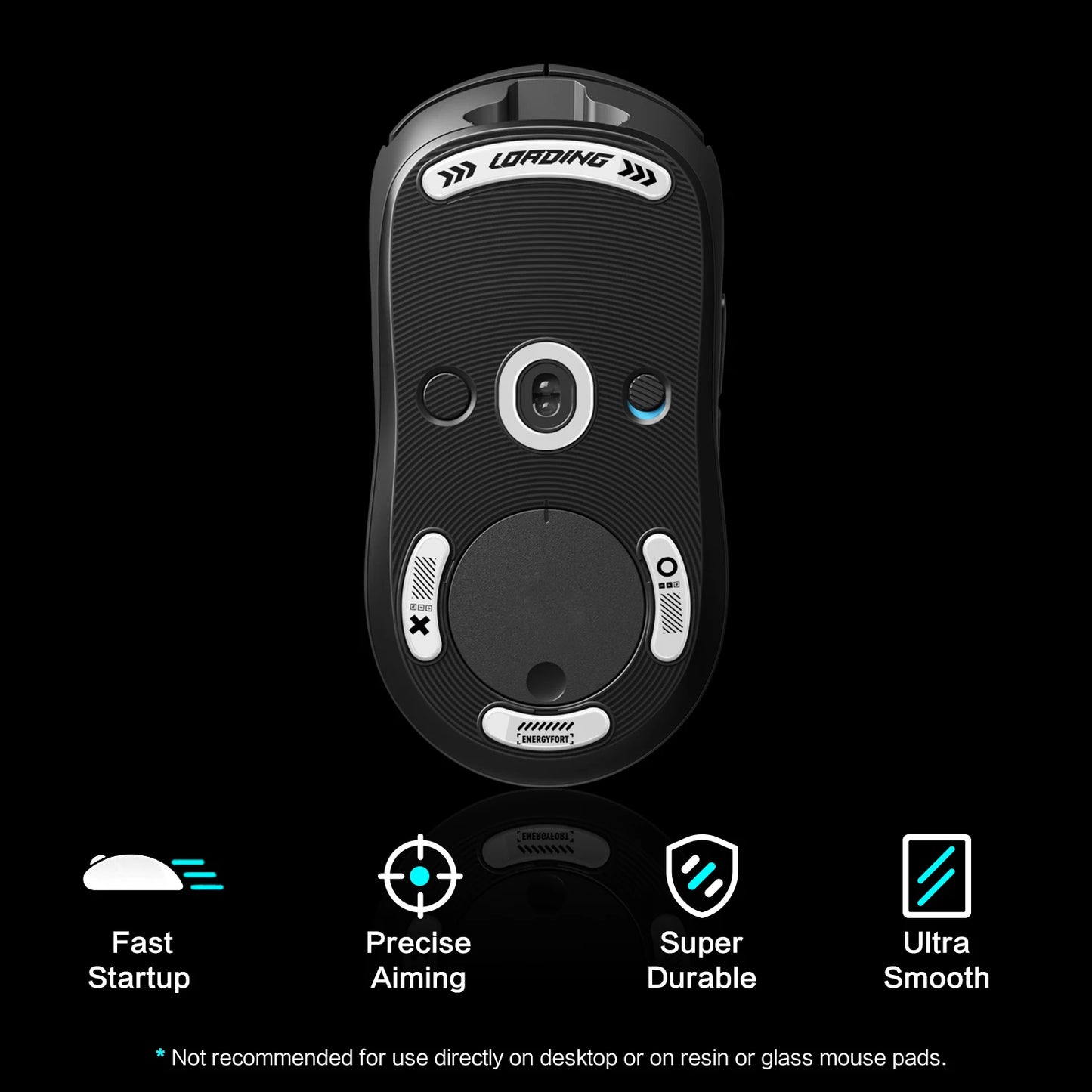 Rounded Curved Edges Mouse Feet Mouse Skates Mouse Pads for Logitech G Pro Wireless Smooth Glass  for G PRO 2 LIGHTSPEED