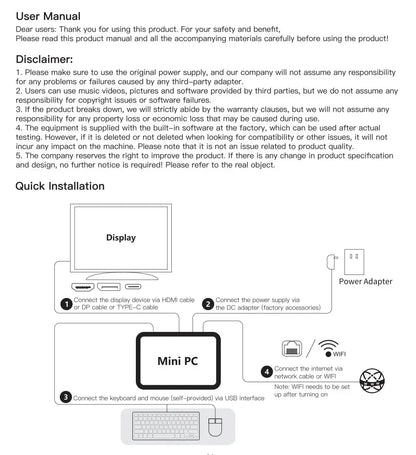 Mini PC Windows 11 Intel Core i9-8950HK 16GB RAM 1/2TB SSD Bluetooth 5.2 WiFi6 1000M Ethernet Gaming Computer Office Computers