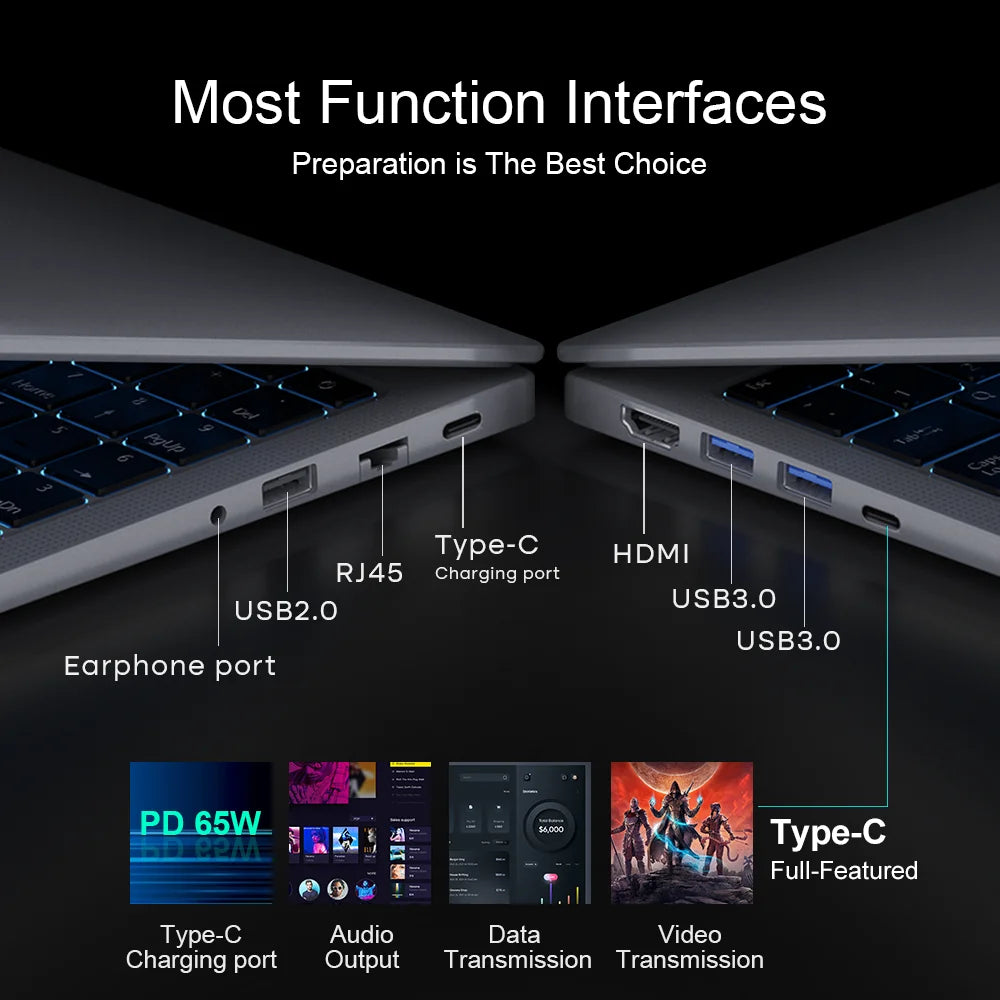 Laptop 16 inch 2.5K 120Hz Intel Core i7-13620H WiFi 6 32GB RAM 1TB SSD Laptop Windows 11 pro Notebook Office Computer