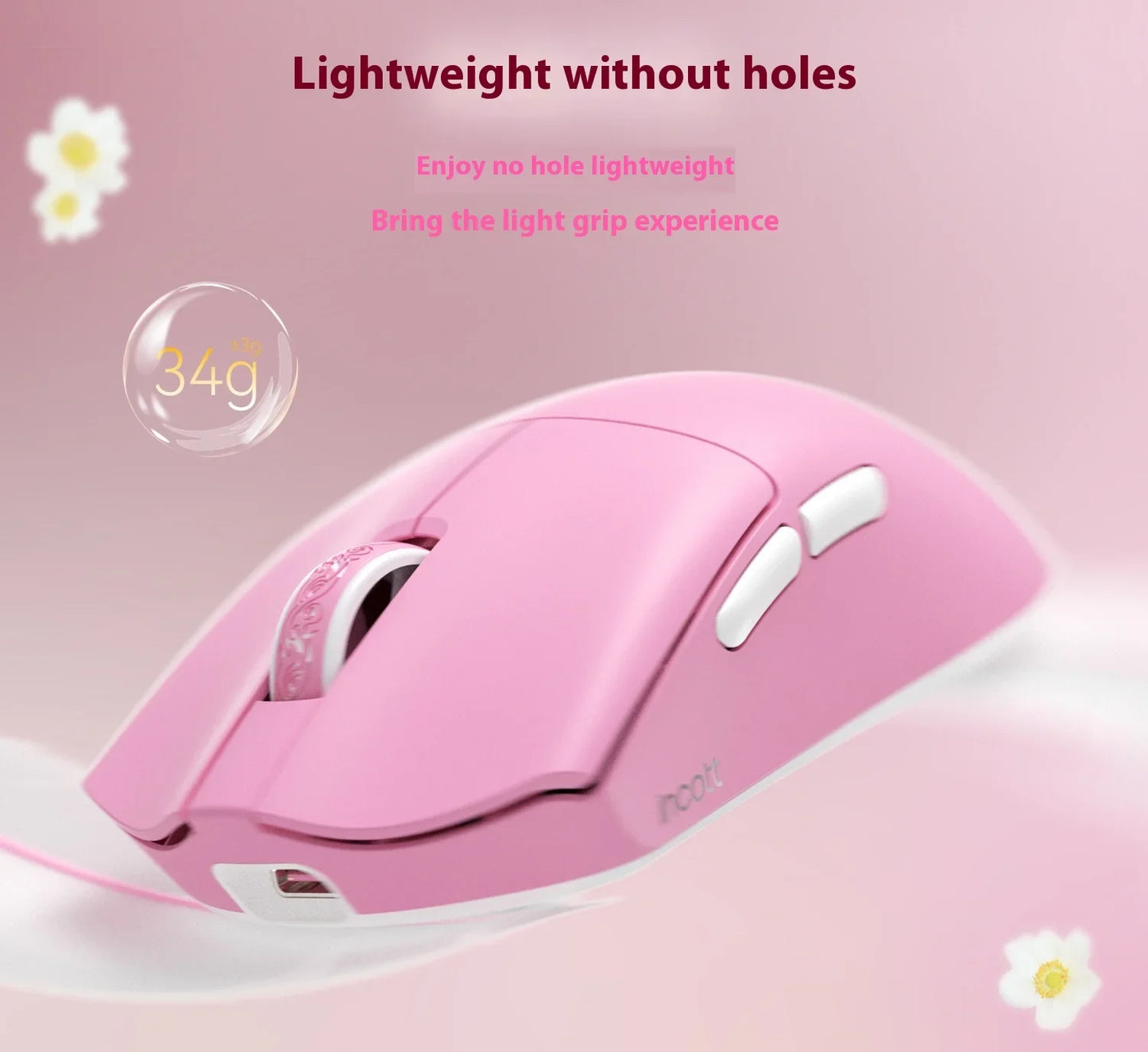 Incott 029 Wireless Mouse Bluetooth 3-Mode Gaming Light Weight Ergonomics Customized E-sports Mice Pc Gamer Accessories Gifts