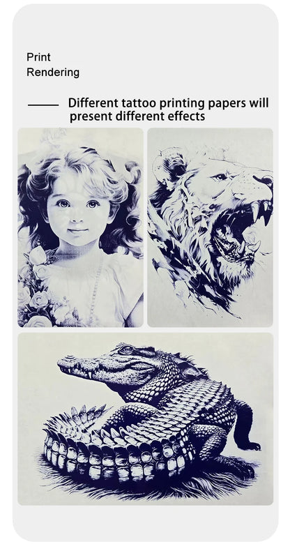 Mini A4 Tattoo Printer Portable Wireless Stencil Printer Tattoo Transfer Thermal Copier Comes