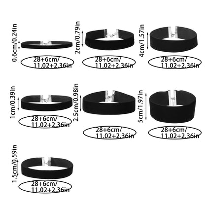 Fashion Sexy Punk Gothic Black Velvet Choker Necklaces Simple Vintage Clavicle Neck Chain Women Girls Party Jewelry Accessories