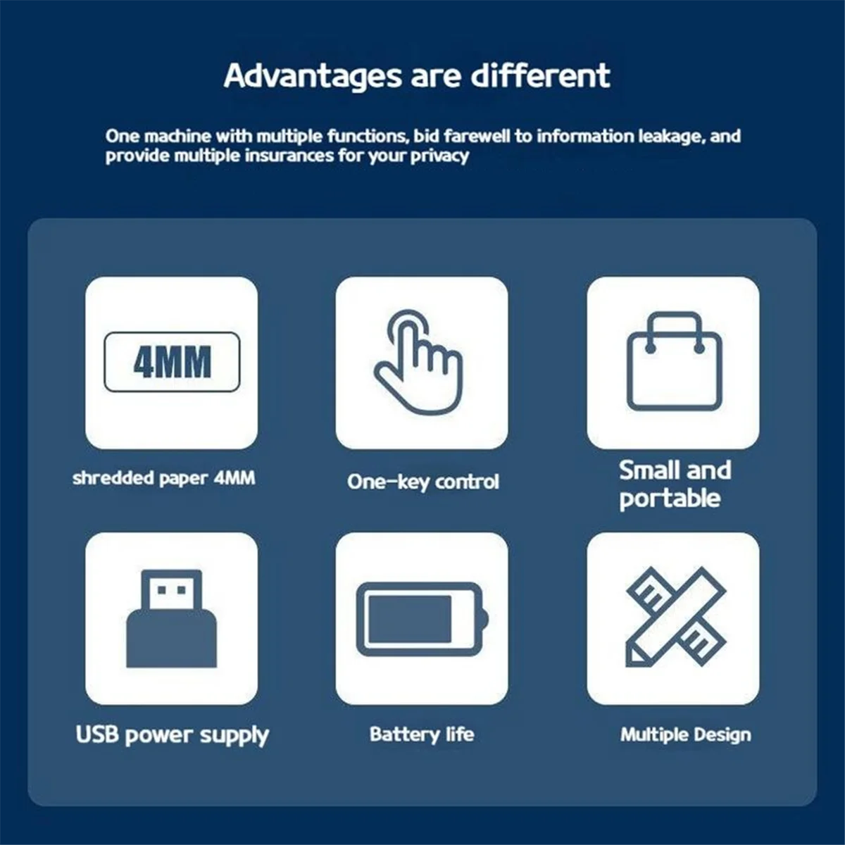 Usb Portable Paper Shredder Multifunctional Mini Electric Paper Shredder Document Strip Cutter Office Stationery