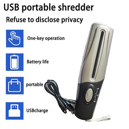 Usb Portable Paper Shredder Multifunctional Mini Electric Paper Shredder Document Strip Cutter Office Stationery