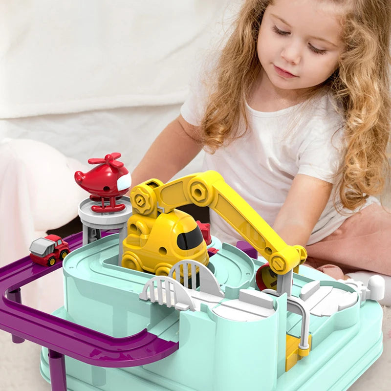 Car Train Track Sets Board Adventure Game Toy Interactive Boy Parking for Children 2 To 4 Year Old Kids Birthday Gift