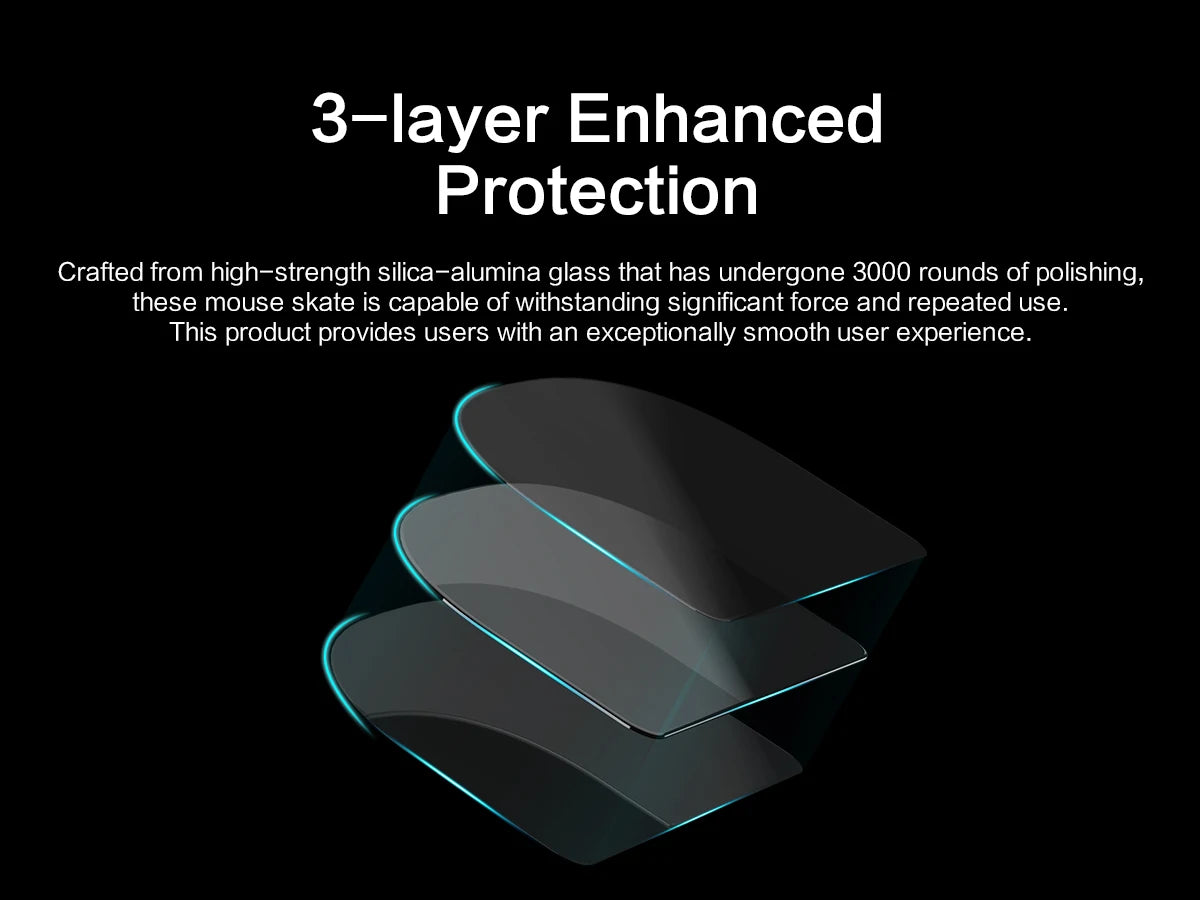 Glass Mouse Skates For Razer DeathAdder V4 Pro Mouse Feet Pads Smooth Durable Game Mice Accessories Slimmer Toughened Glass