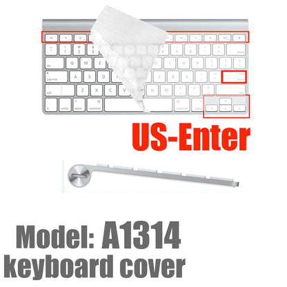 For 2021 iMac Wired Apple Keyboard A2449 A2450 A1243 A1843 MB110LL/B with Numeric Keypad Silicone keyboard Cover Protector Skin