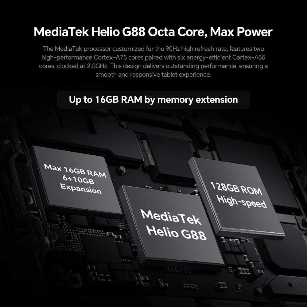 【World Premiere】Teclast T60 Plus 12" 90Hz 2K Display Android 14 L1 MTK Helio G88 6GB/128GB 8000mAh Battery 4G LTE Global Version