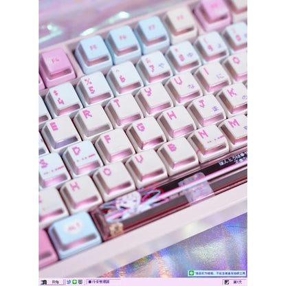 Anime Anchor Girl Theme Keycaps Set Customized PBT Sublimation Cherry Profile Keyboard Caps for Mechanical Keyboard Accessories