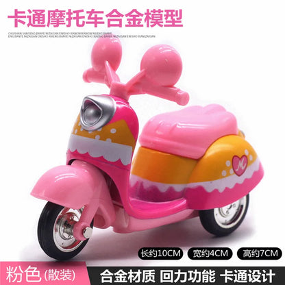 Cute Diecast Alloy Metal Car Bus Motor Tricycle Motorcycle Taxi Model Toy Children Birthday Gift