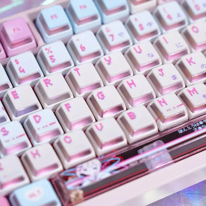 Anime Anchor Girl Theme Keycaps Set Customized PBT Sublimation Cherry Profile Keyboard Caps for Mechanical Keyboard Accessories
