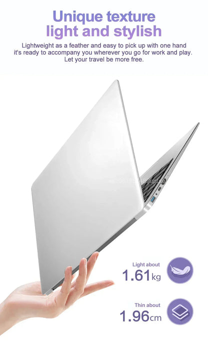 NEW 15.6" Ultra Slim Laptop 16GB RAM 2TB SSD Intel N3700 Notebook Gamer Windows11 Pro 1920*1080 Display Office Study Computer PC