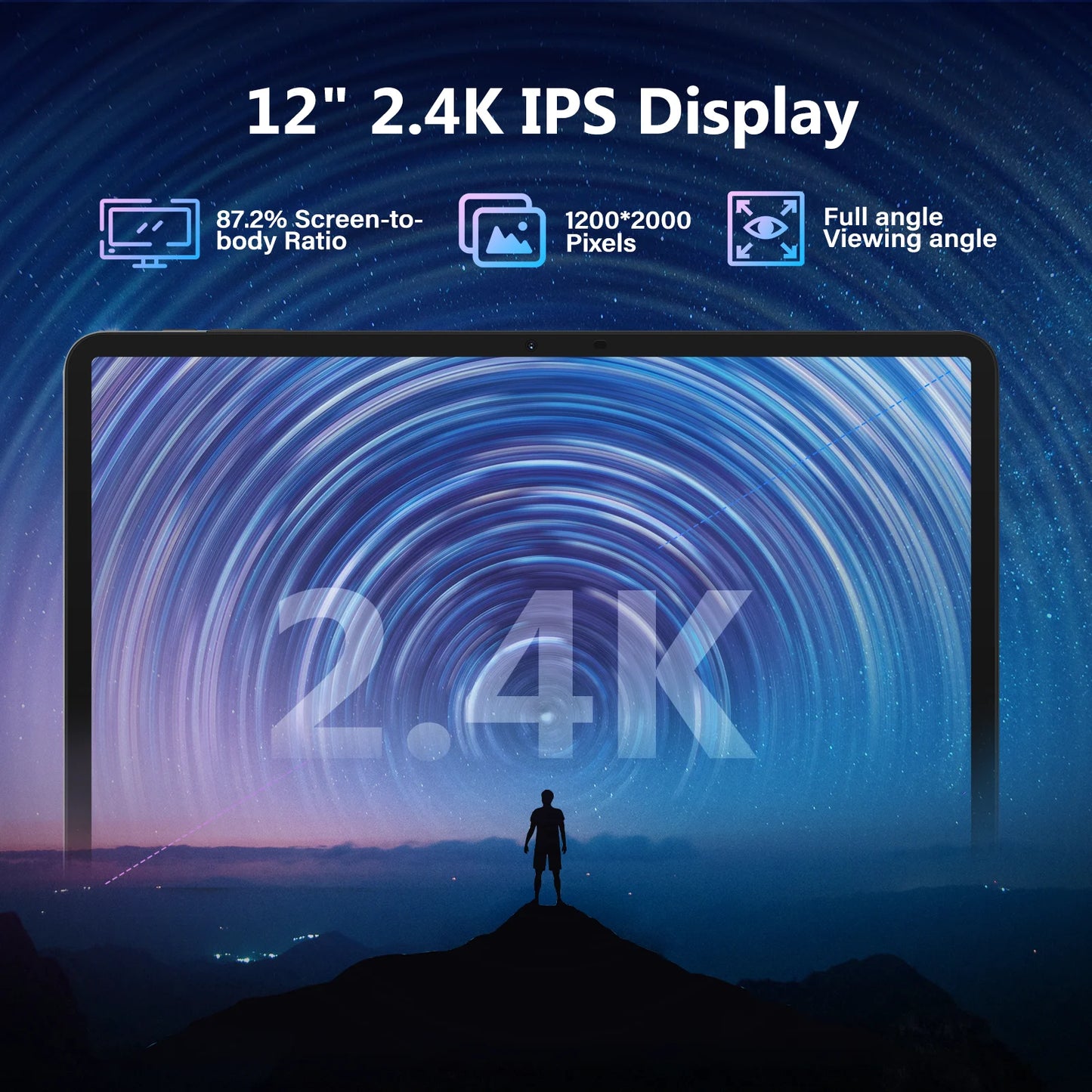 DOOGEE T40 Pro Tablet 12 ''IPS 2.4K 20GB(8 + 12) 512GB Android 14 Helio G99 6nm 10800mAh 18W Charge Quad Speaker 7.6mm ultra-thin