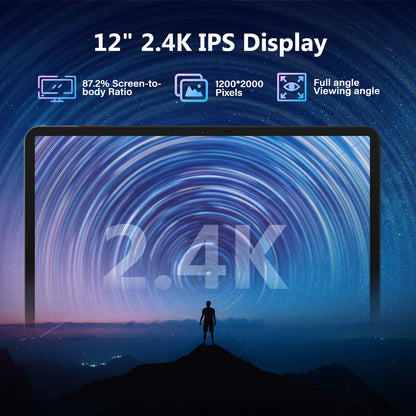 DOOGEE T40 Pro Tablet 12 ''IPS 2.4K 20GB(8 + 12) 512GB Android 14 Helio G99 6nm 10800mAh 18W Charge Quad Speaker 7.6mm ultra-thin