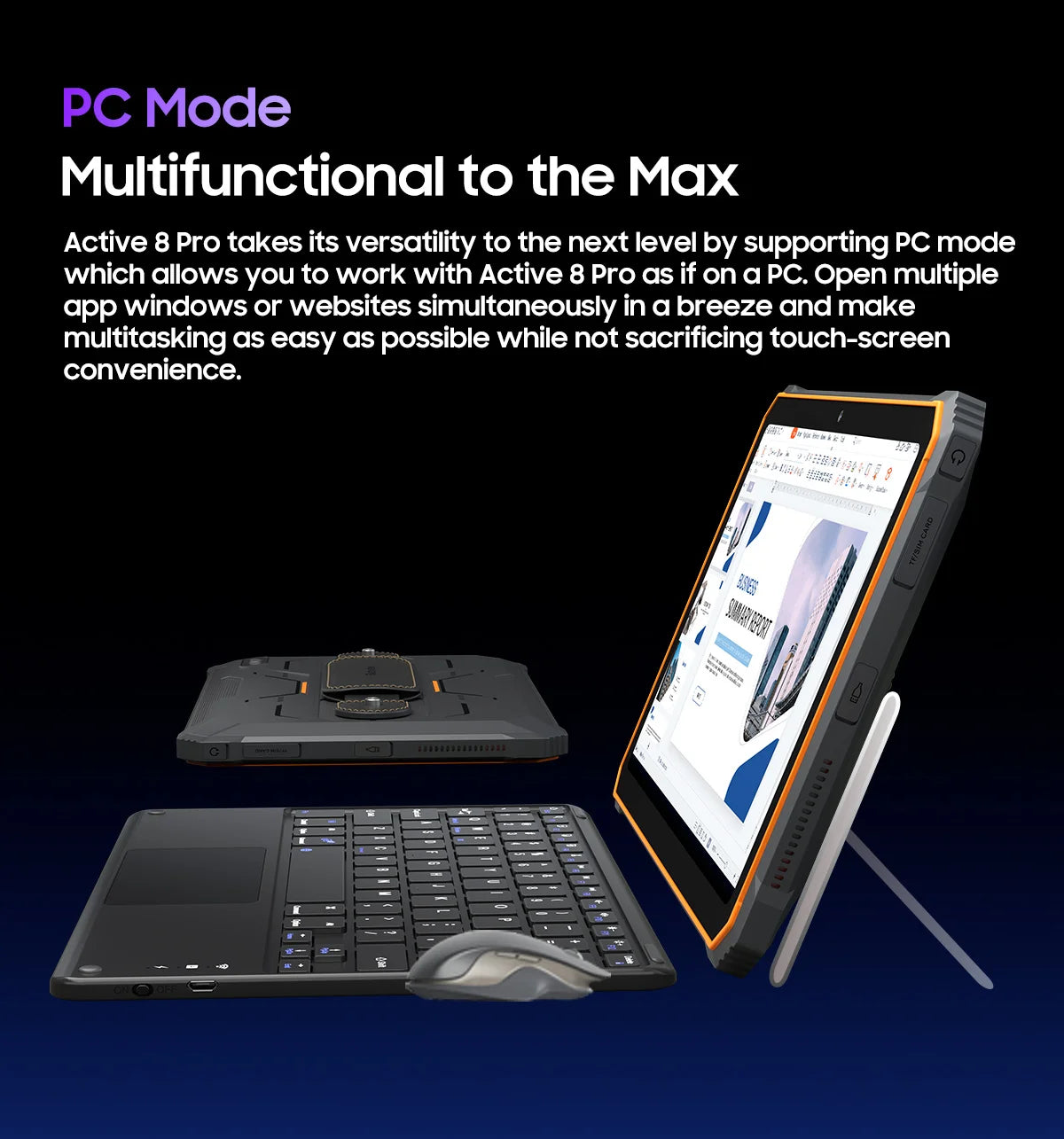 Blackview Active 8 Pro 16GB 256GB Tablet PC 22000mAh Battery Android 14 10.36" inch 2.4K Display 16MP+ 48MP Camera Rugged Tablet