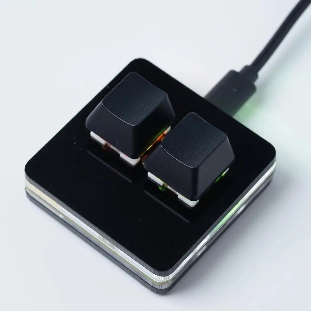 OSU 2 Keys Macro Programming Keyboard RGB Mini Custom Gaming  Keyboard For Linux/ MacOS /Android /Raspberry Pi