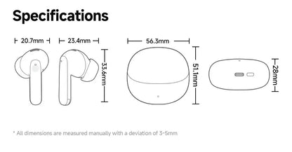 QCY MeloBuds Pro ANC Wireless Earphones 46dB Active Noise Cancellation Earbud Bluetooth 5.3 Hi-Res Audio with LDAC Headphones