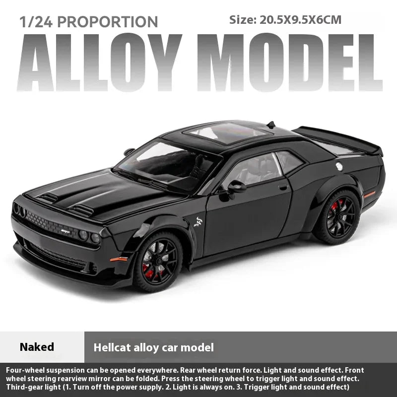 1:24 Dodge Challenger SRT Hellcat Redeye Super Muscle Car Alloy Metal Diecast Car Model Collecting Hobby Decorative Gift Friend