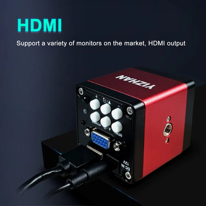 4K 48MP HDMI TYPE-C Microscope With 360° Adjustable Arm, 0-150X Magnification for Electronics Repair  EU/US/MX/Brazil Warehouse