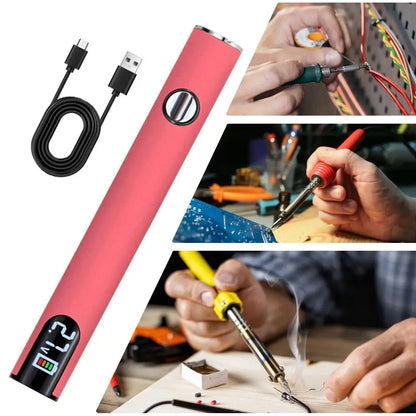 Electric Soldering Iron Rechargeable And Temperature Adjustment Welding Repair Tool Wire Soldering Pen Electronics Soldering Kit