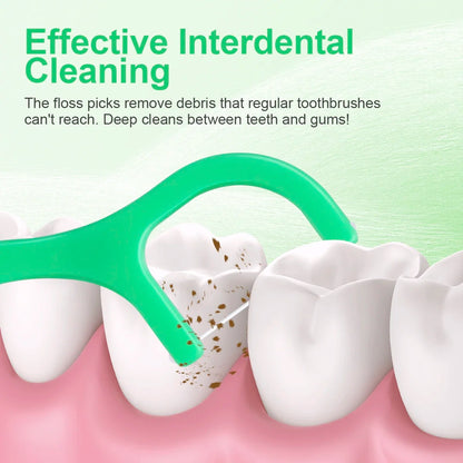 Mint dental floss stick - home portable disposable care dental floss stick - oral care - deep cleaning - interdental cleaning