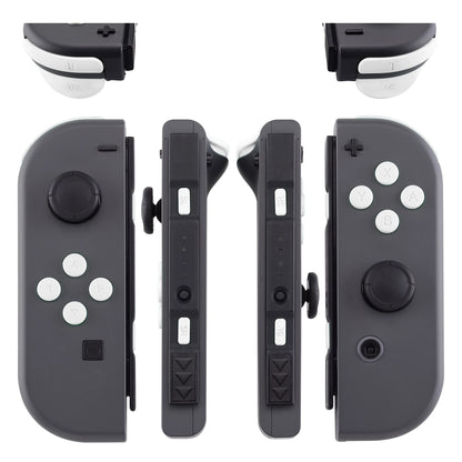eXtremeRate Full Set Buttons with Tools for NS Switch & OLED JoyCon, Soft Touch ABXY SR SL L R ZR ZL Trigger - White