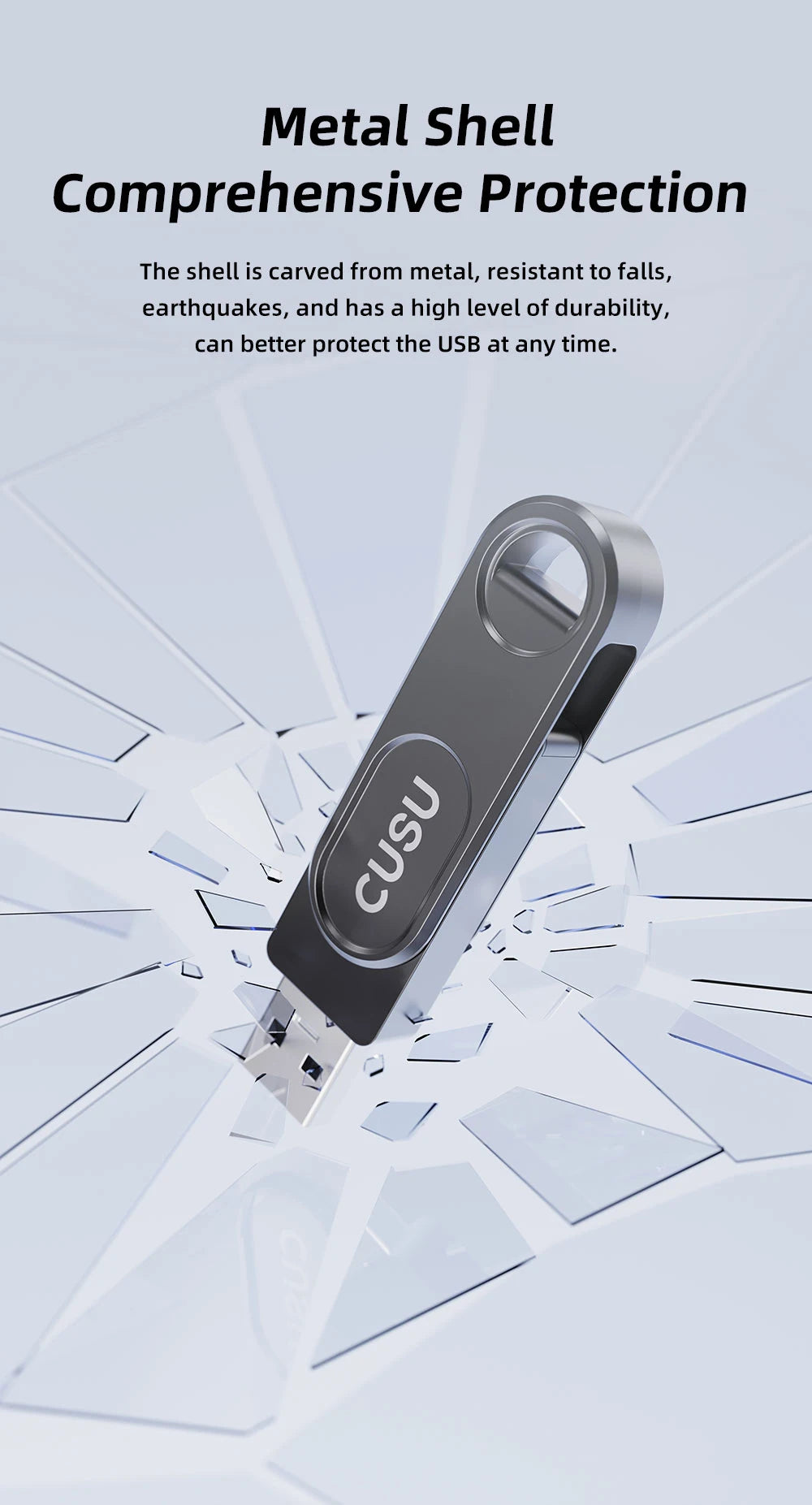 CUSU USB 3.2 Solid State Pen Drive 128GB 256GB 512GB 520MB/s Type C USB Flash Drive Free Shipping Item for Laptop Phone