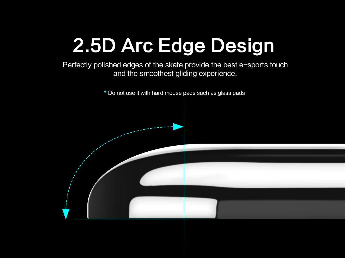 Glass Mouse Skates For Razer DeathAdder V4 Pro Mouse Feet Pads Smooth Durable Game Mice Accessories Slimmer Toughened Glass