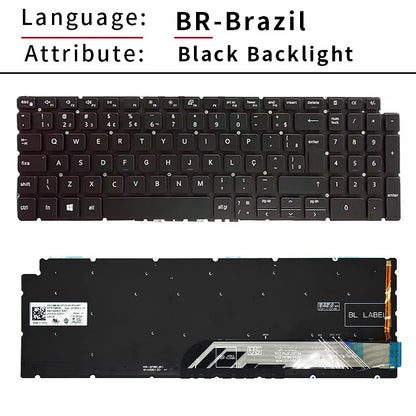 SP Spanish US Russian Backlit For Dell Inspiron 3500 3501 7591 5590 5591 5598 7590 5593 5584 7790 7500 7501 5501 5502 Keyboard